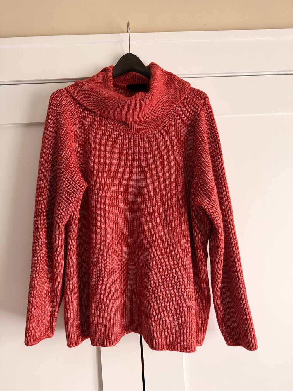 Lane Bryant Ribbed Cowl Neck Sweater - Rust - Picture 2 of 5